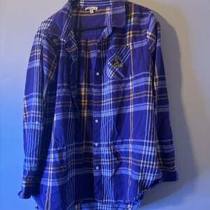 Men's Antigua Purple ECU Pirates Stance Flannel Button-Up Long Sleeve Shirt